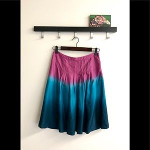 Ombré silk skirt